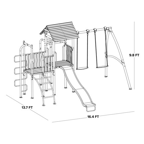 Sportspower Big Ridge Heavy Duty Metal Swing Set with Lifetime Warranty